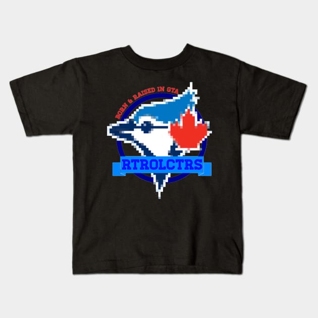 Born & Raised In The GTA Kids T-Shirt by Retrollectors